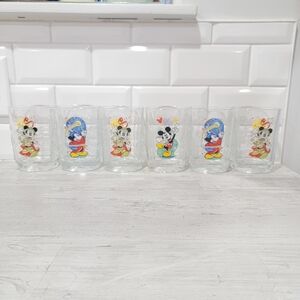 Vintage Y2K Walt Disney World 2000 McDonald’s Millennium Celebration Glass Cups